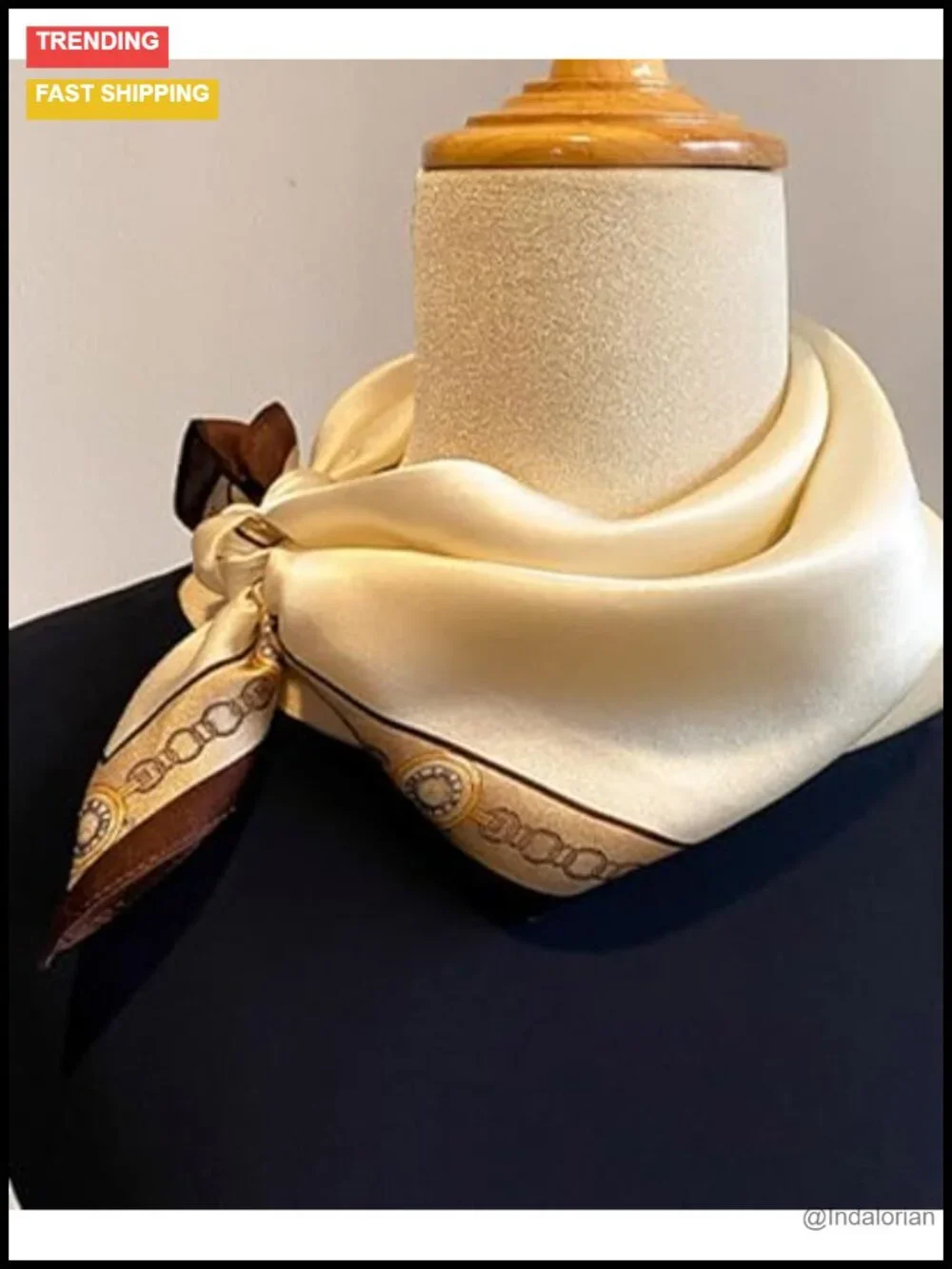 Silky Square Scarf Lightweight Fashion Scarf 27.5x27.5 in